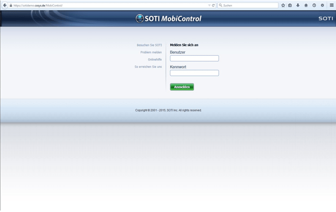SOTI MobiControl - Authentifizierung im Web SOTI MobiControl - Authentifizierung im Web